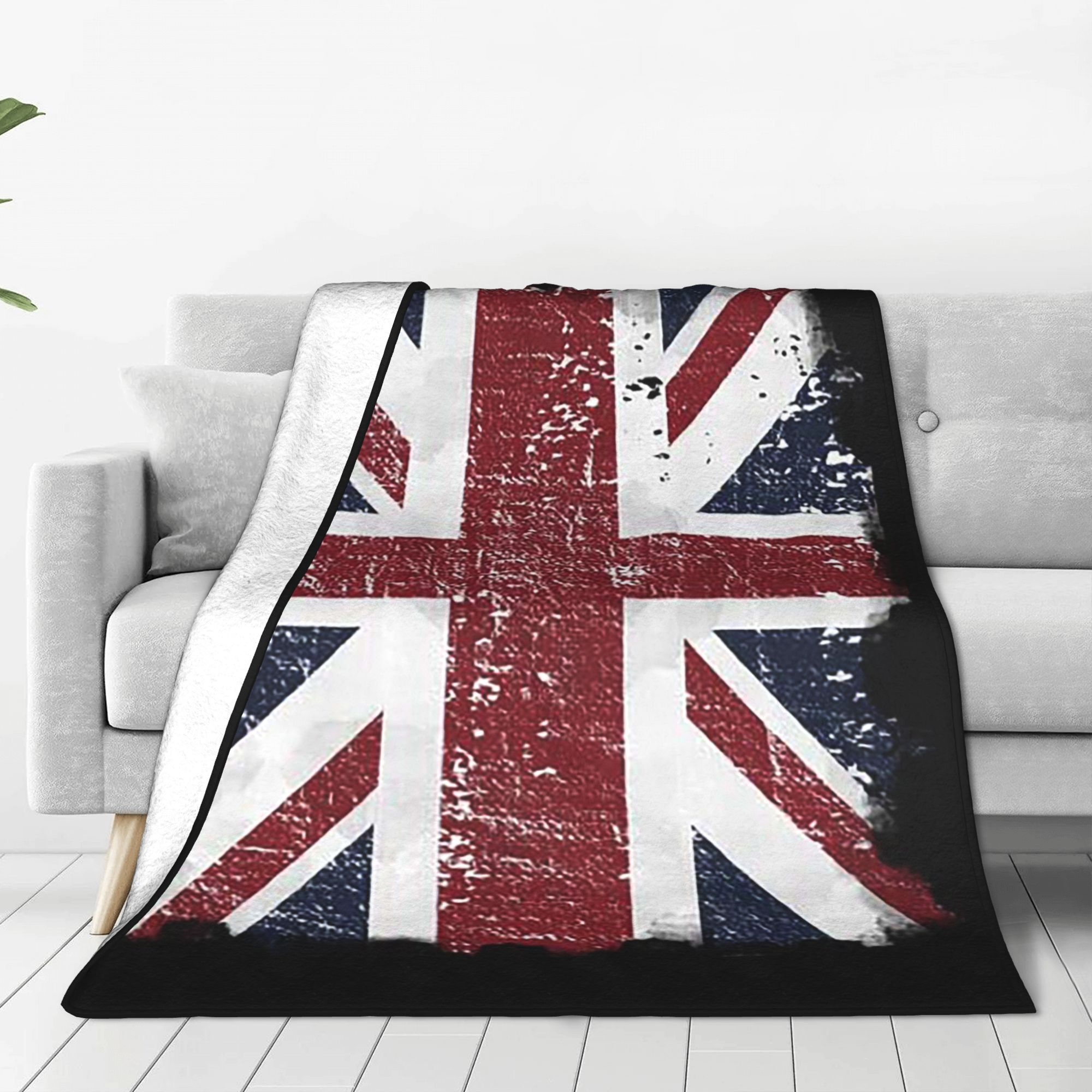 Home Office British - Потертый британский флаг, черно-серая маска для