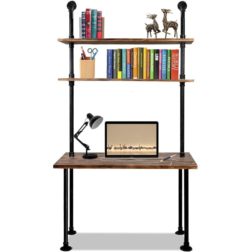 Home Office Industrial Style - 40-дюймовый стол для ноутбука из массива