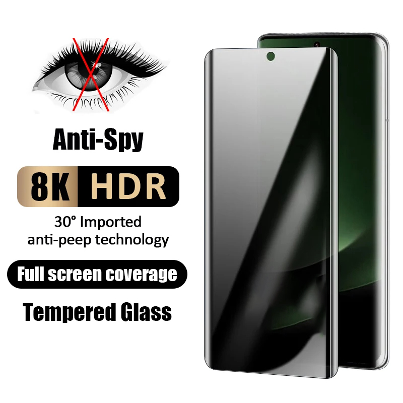 Monitor Privacy Screen - Антишпионское закаленное стекло с изогнутыми краями