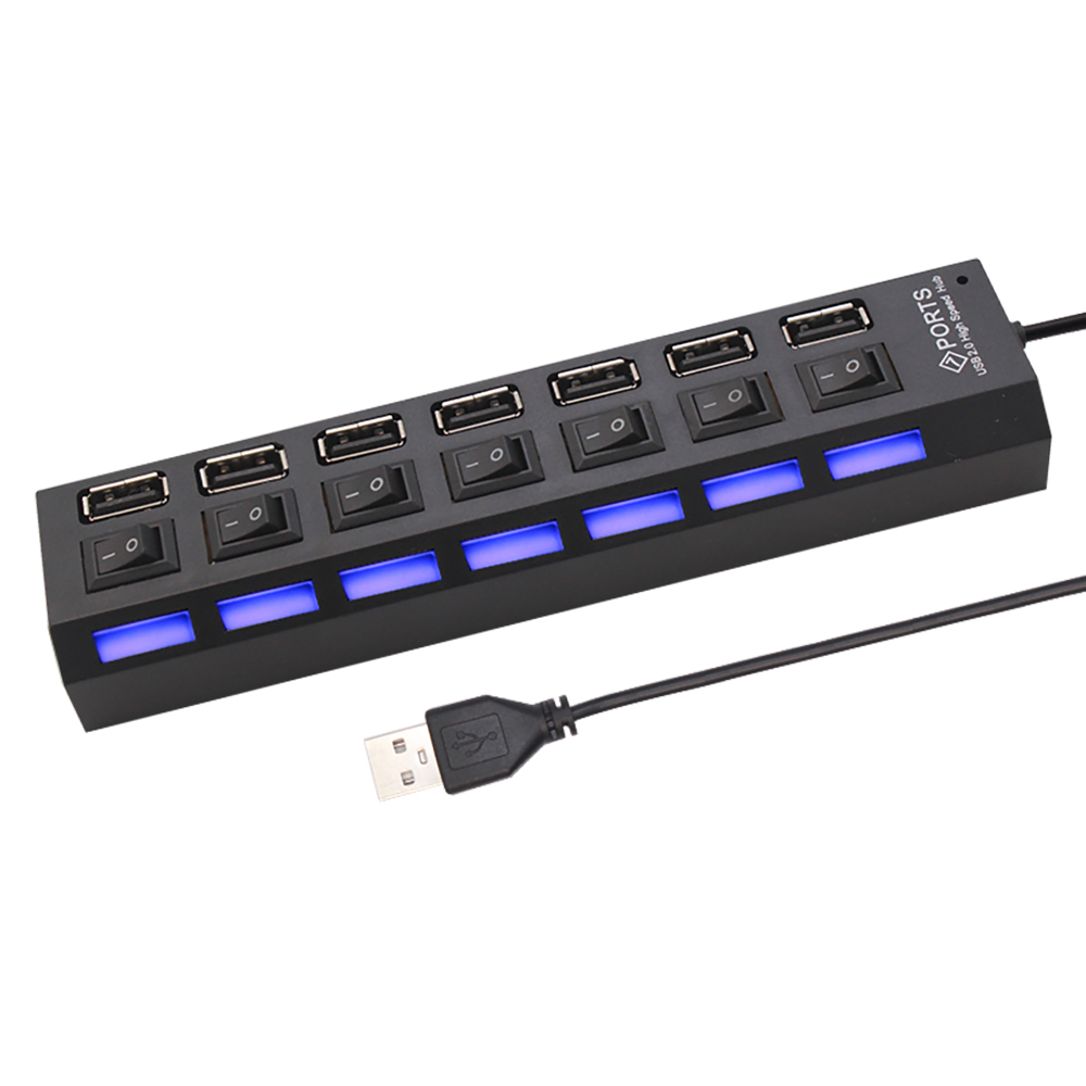 7-портовый USB 2.0-хаб-разветв – обзор и цена Home Office Setup
