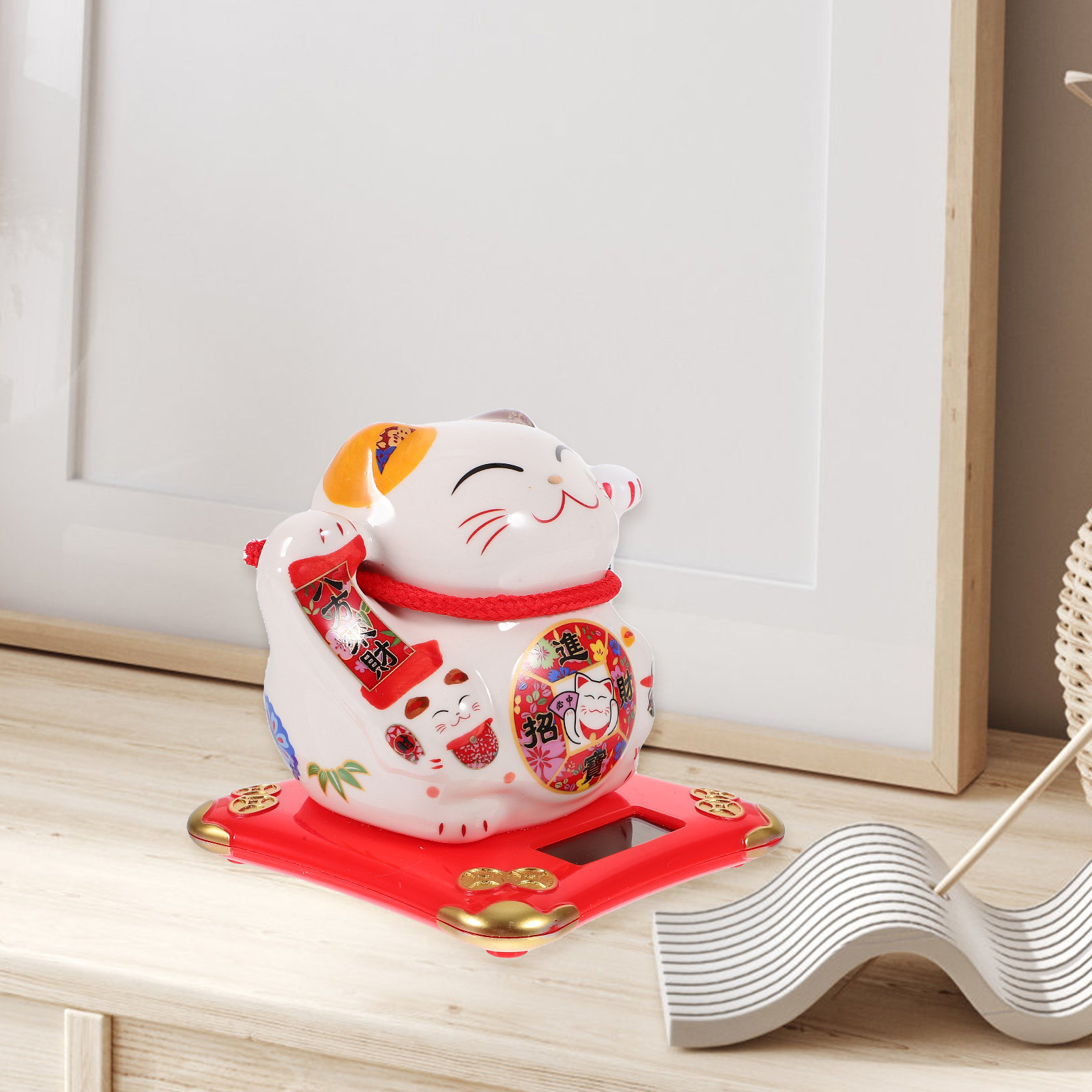 Солнечная фигурка кота с машущ – обзор и цена Home Office Feng Shui